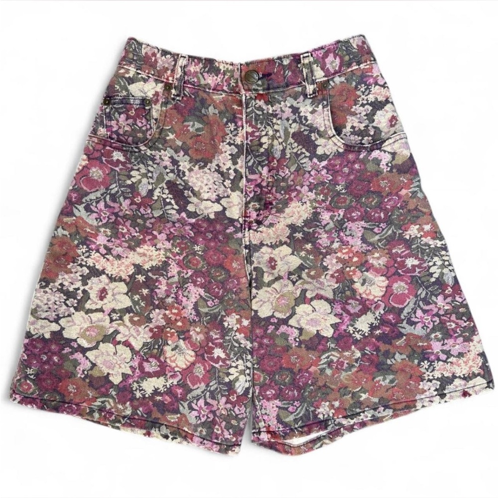 Vintage 90s denim Palmetto’s Floral High Waisted Shorts